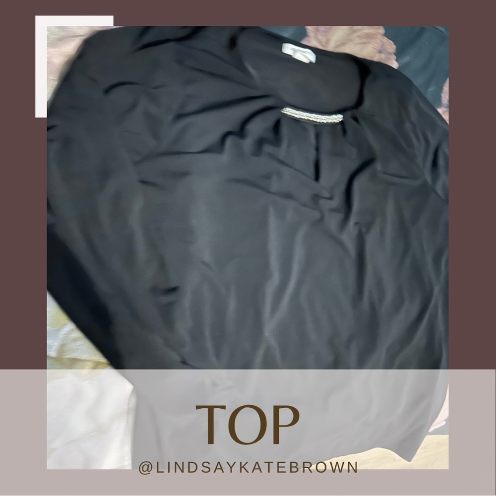 Liz Claiborne Embellished Long Sleeve Blouse